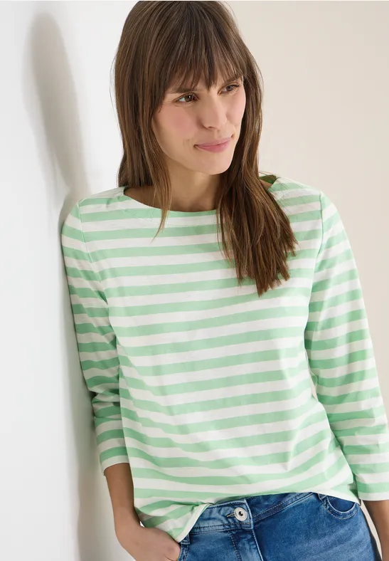 T-shirt de base rayé juicy lime