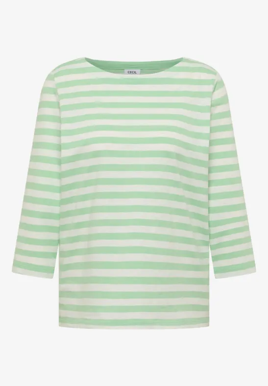 T-shirt de base rayé juicy lime