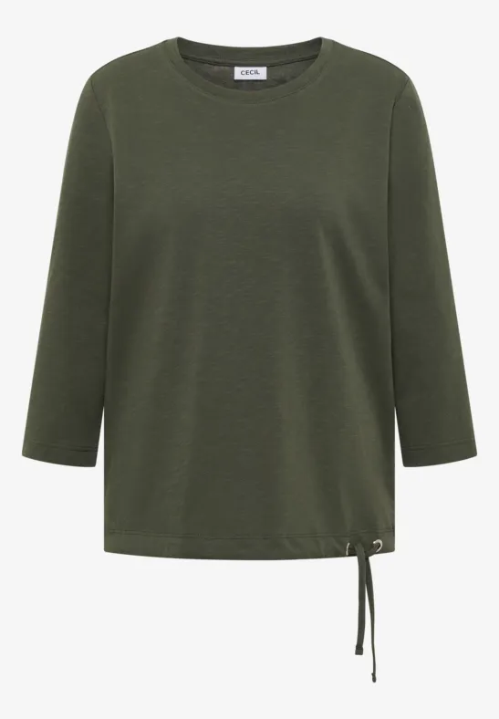 T-shirt avec cordon de serrage khaki