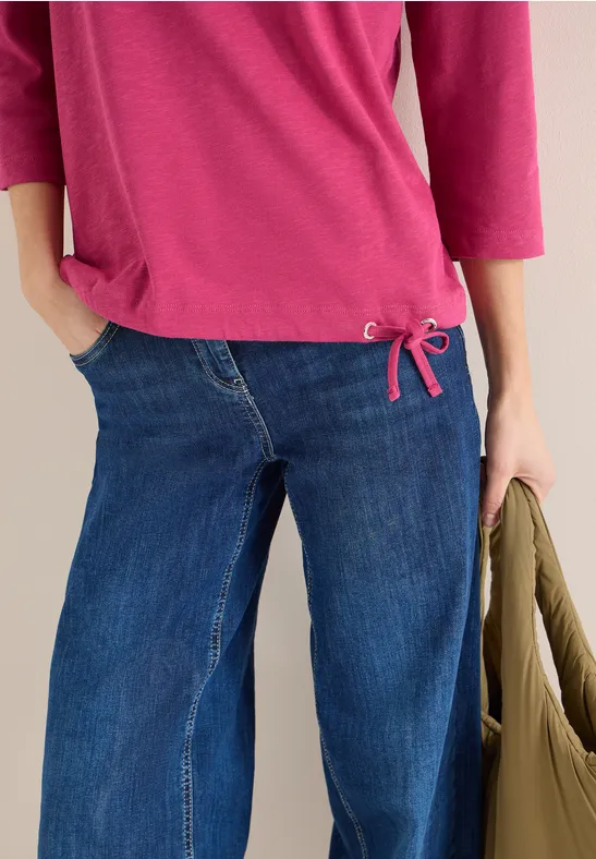 T-shirt avec cordon de serrage rose petal