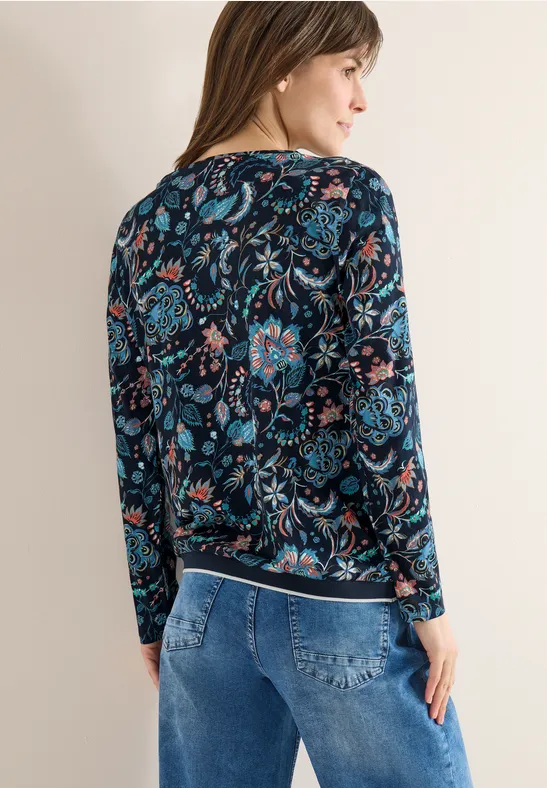 Gemustertes Shirt universal blue