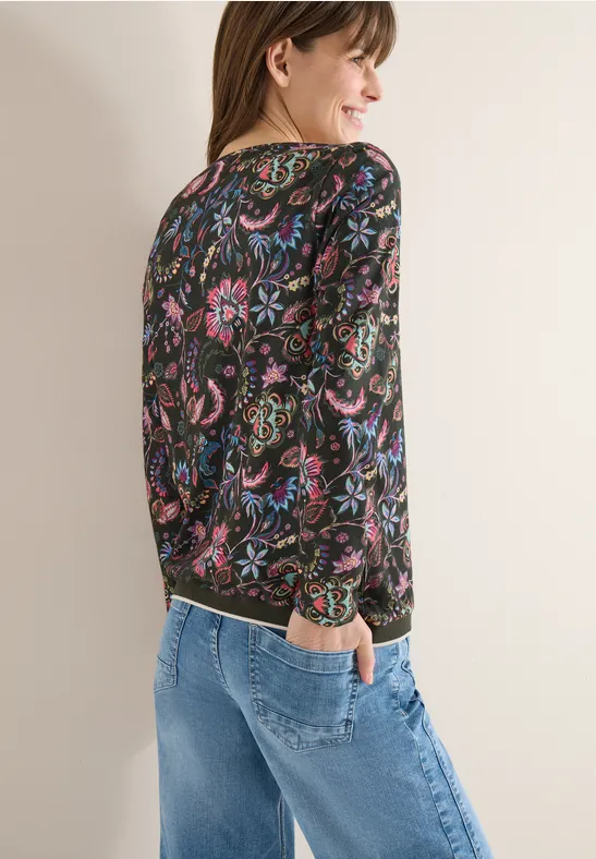 Gemustertes Shirt raw khaki