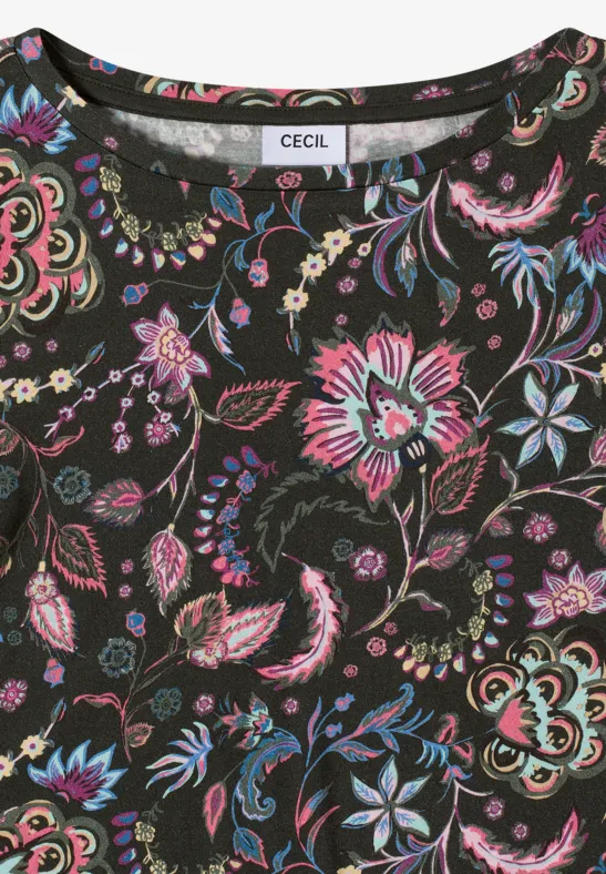 Gemustertes Shirt raw khaki