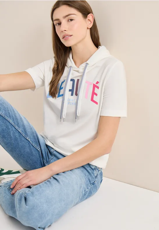 Hoodie Shirt vanilla white