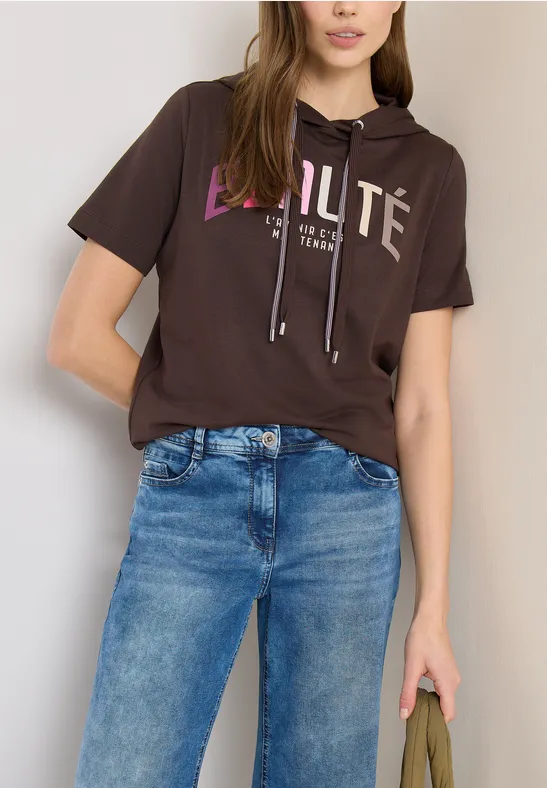 Hoodie Shirt macchiato brown