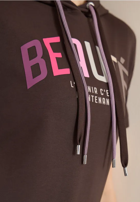 Hoodie Shirt macchiato brown