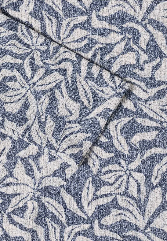 Two-Tone Hoodie-Shirt sporty denim blue