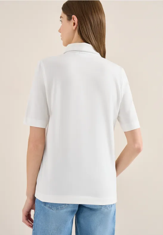 Piqué Poloshirt vanilla white