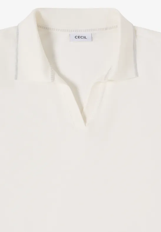 Piqué Poloshirt vanilla white