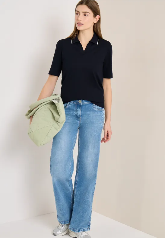 Piqué Poloshirt universal blue