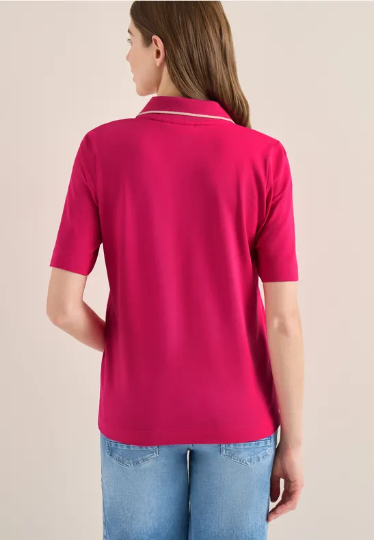 Piqué Poloshirt beetroot pink