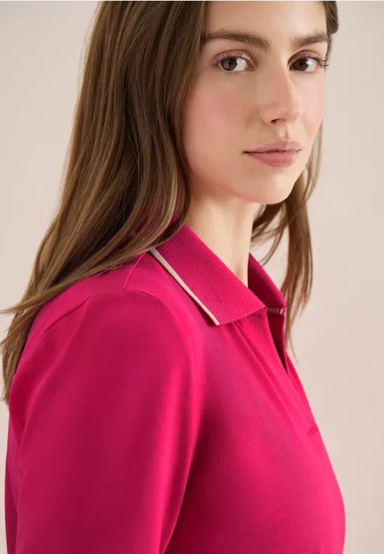 Piqué Poloshirt beetroot pink