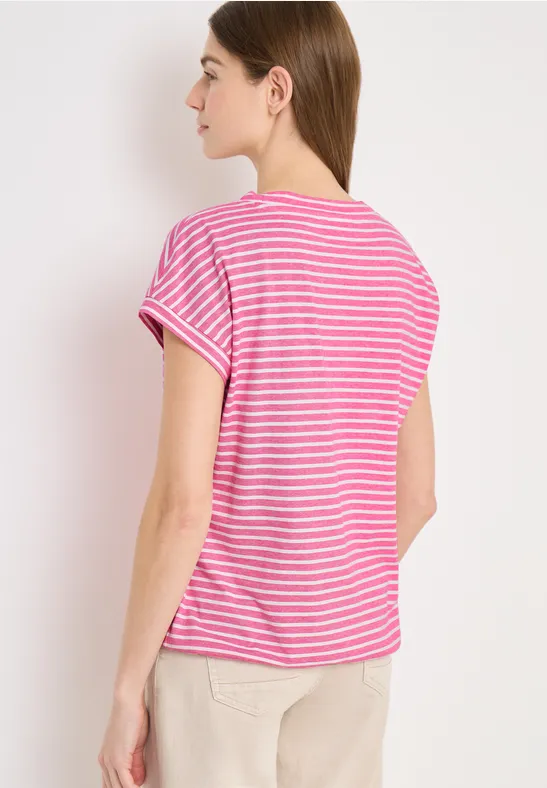 Gestreiftes T-Shirt beetroot pink