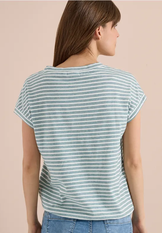 Kurzarm T-Shirt mit elastischem Saum jungle green