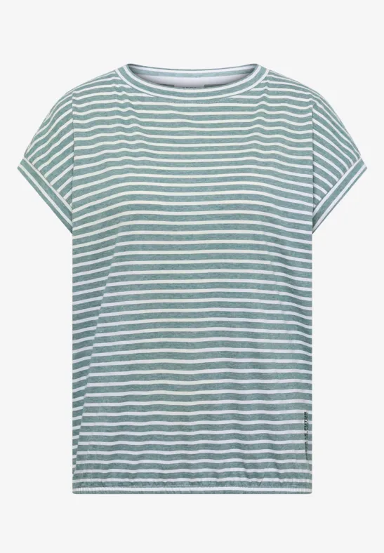 Kurzarm T-Shirt mit elastischem Saum jungle green