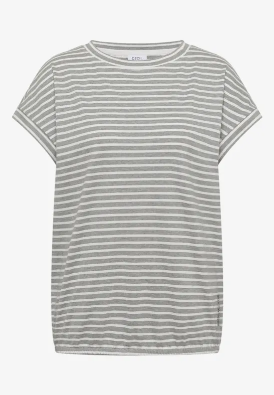 T-shirt à rayures khaki