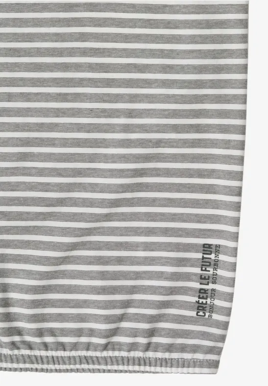 T-shirt à rayures khaki