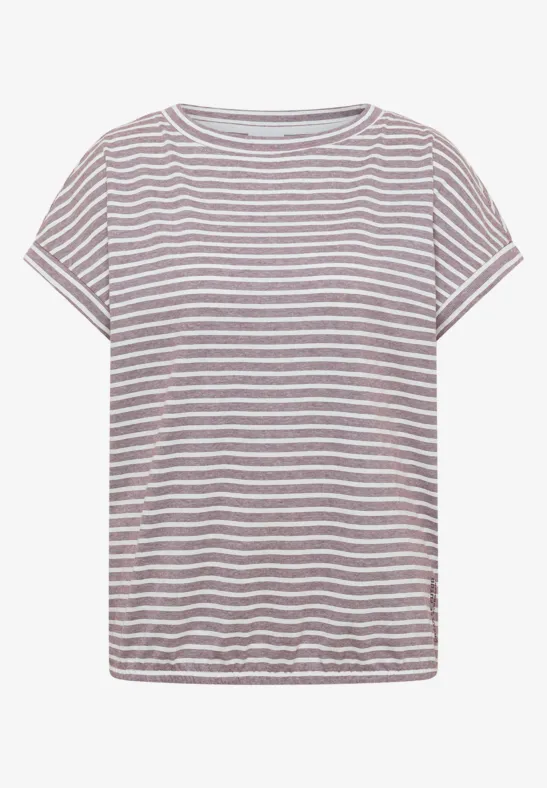 Gestreept shirt sweet grape red