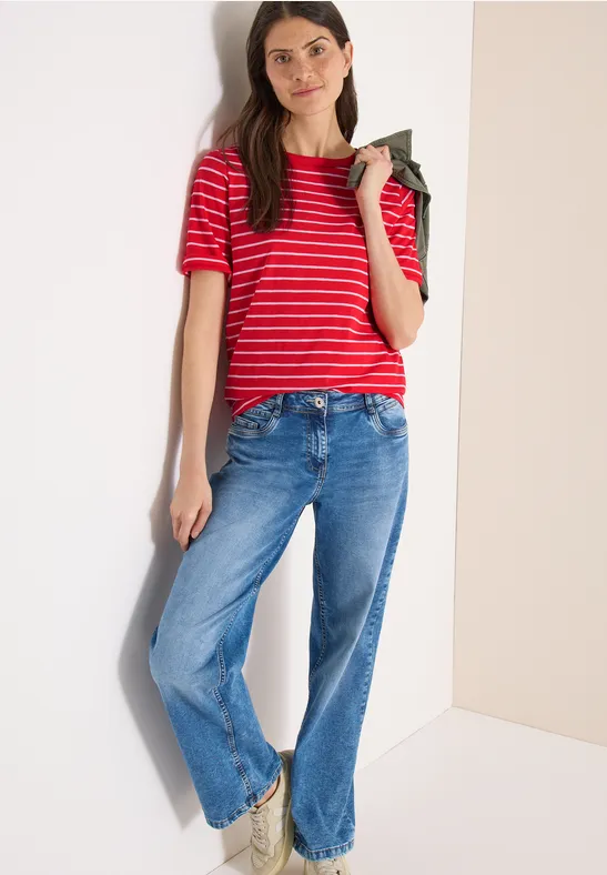 T-shirt à rayures glazed apple red