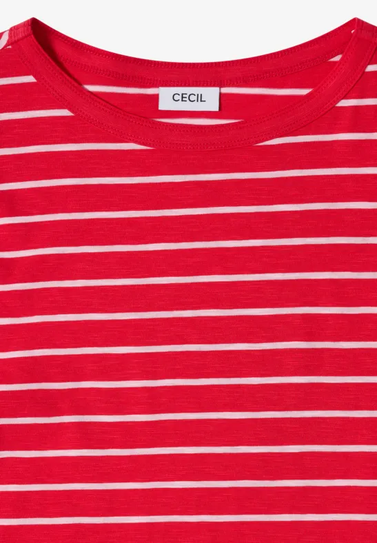 T-shirt à rayures glazed apple red