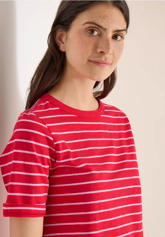 T-shirt à rayures glazed apple red