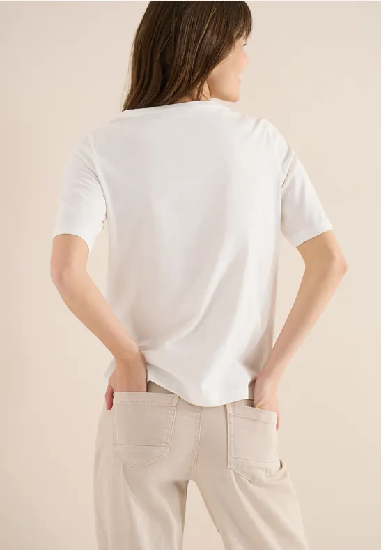 Koszulka w jednolitym kolorze vanilla white