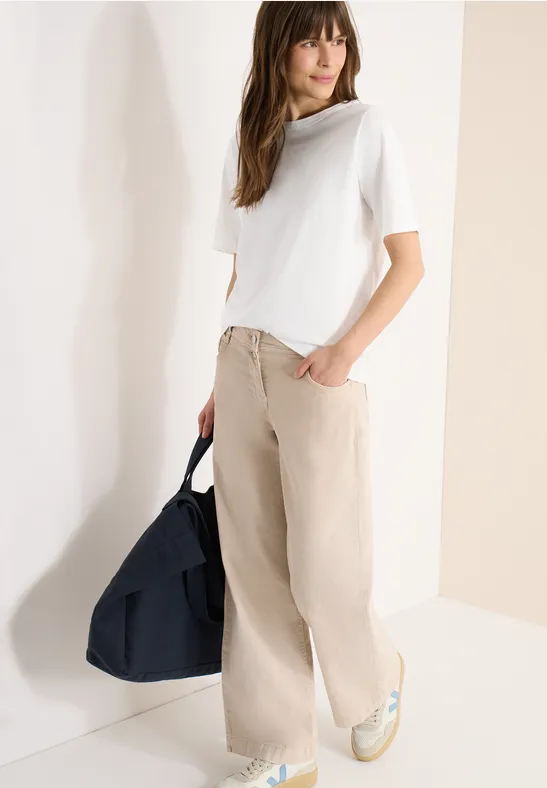 Koszulka w jednolitym kolorze vanilla white