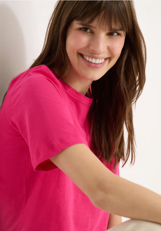 T-shirt en couleur unie beetroot pink