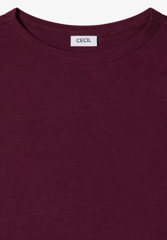 T-shirt en couleur unie sweet grape red