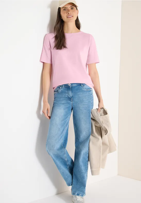 T-shirt en couleur unie light blush rose