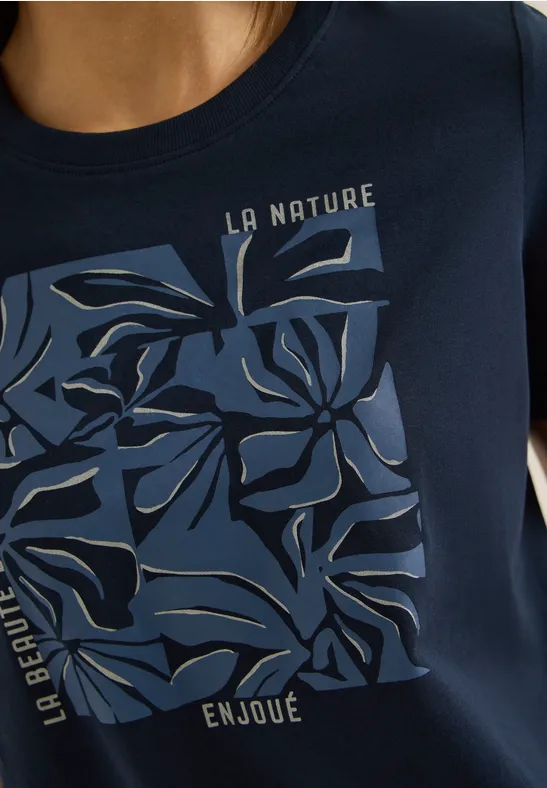 Koszulka z nadrukiem z przodu universal blue