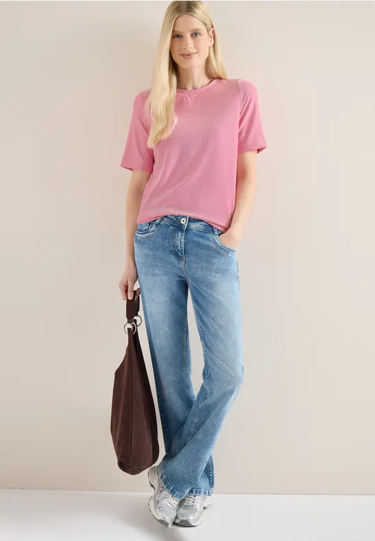 Koszulka w paski beetroot pink