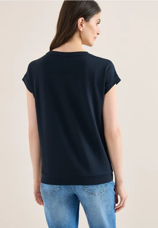 T-shirt avec impression sur le devant universal blue