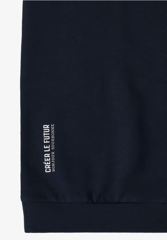 T-shirt avec impression sur le devant universal blue