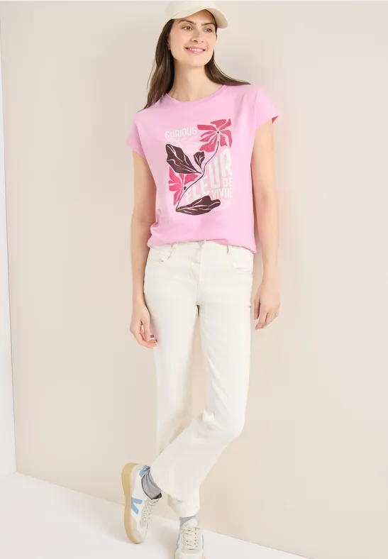 T-shirt avec impression sur le devant light blush rose