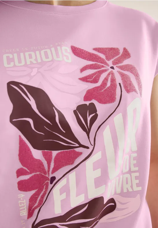 T-shirt avec impression sur le devant light blush rose