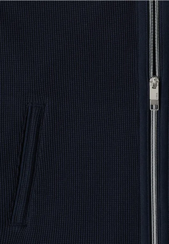 Langarm Jacke mit Kapuze und Taschen universal blue