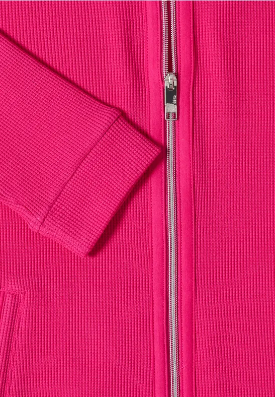 Veste à manches longues avec capuche et poches beetroot pink