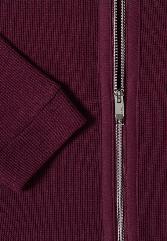 Veste à manches longues avec capuche et poches sweet grape red