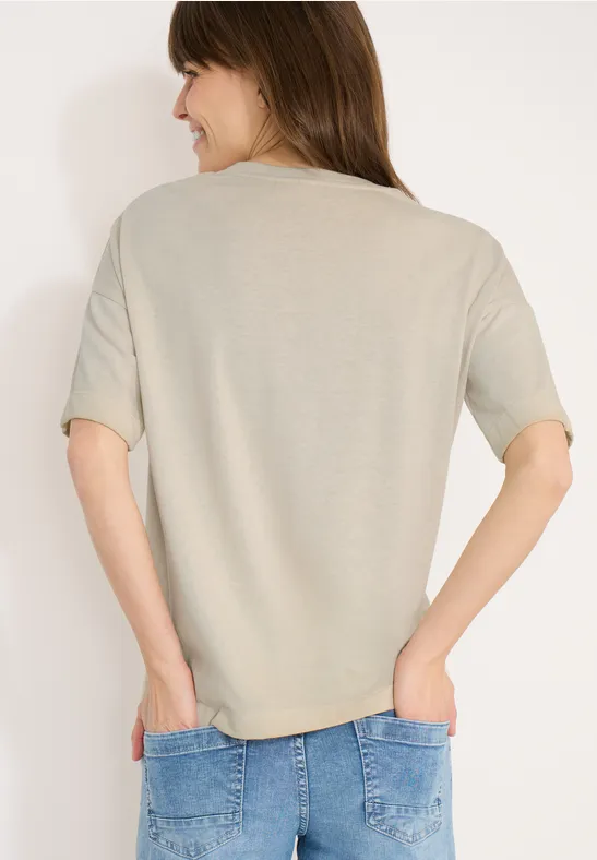 Koszulka barwiona w masie pearl beige