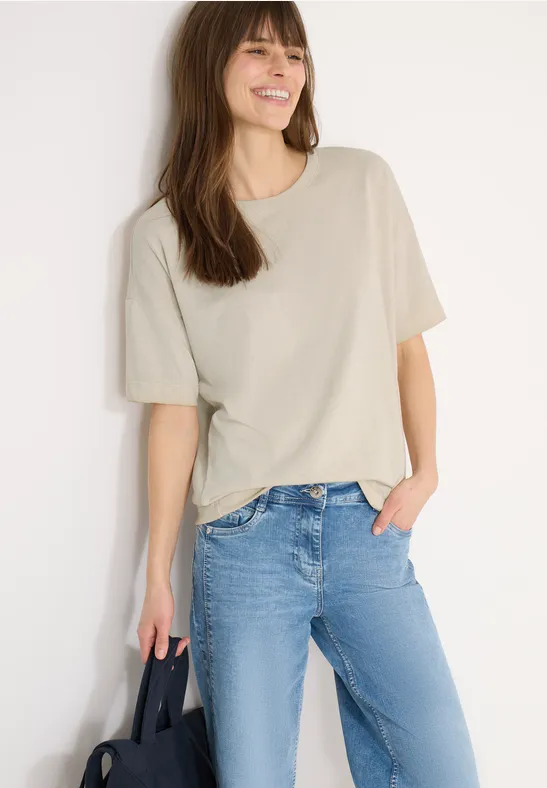 Koszulka barwiona w masie pearl beige