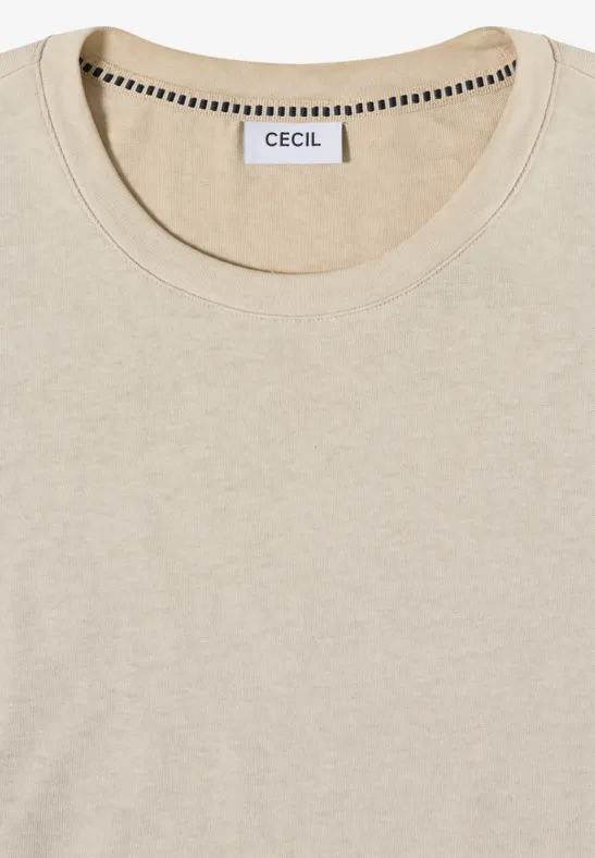 Koszulka barwiona w masie pearl beige