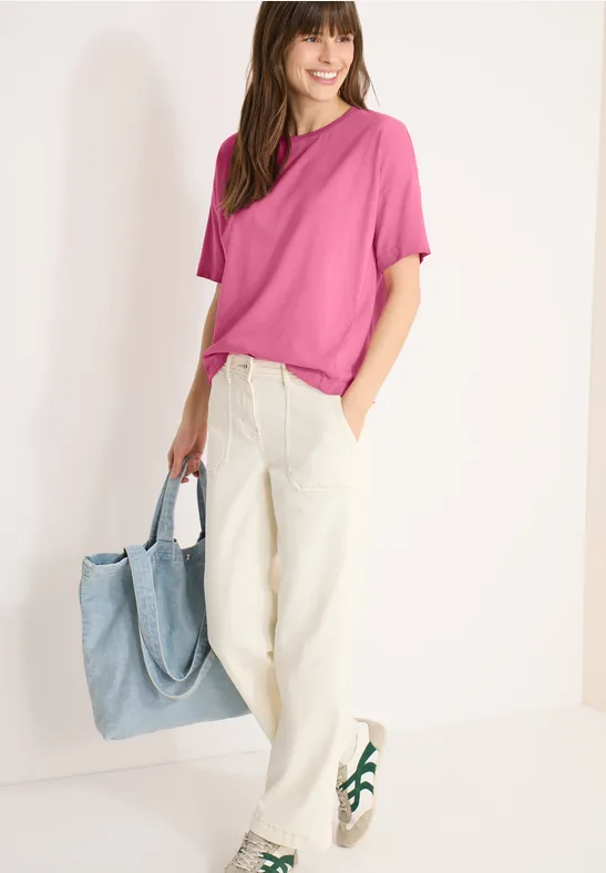 Koszulka barwiona w masie beetroot pink