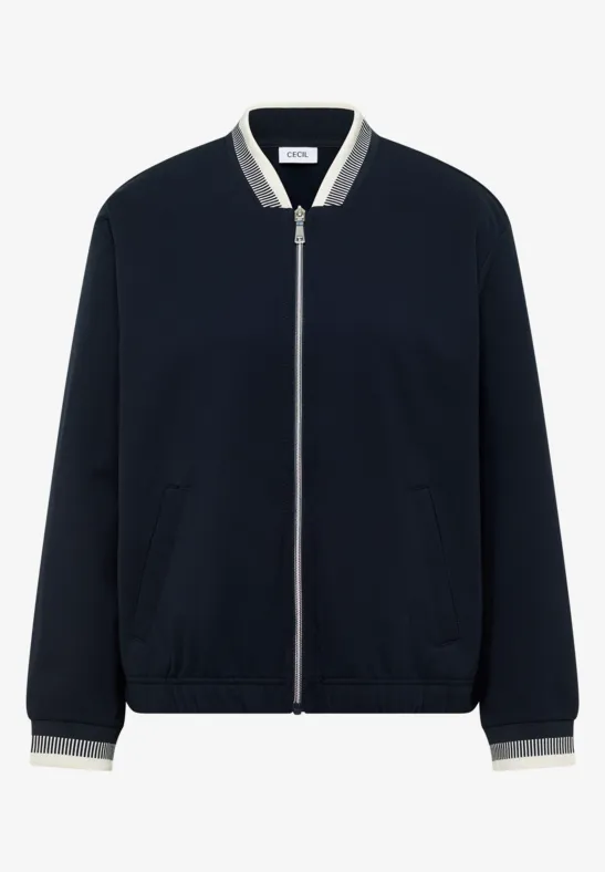 Blouson aus Jersey mit Knontrastdetails universal blue