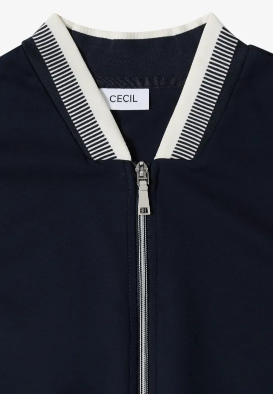 Blouson aus Jersey mit Knontrastdetails universal blue