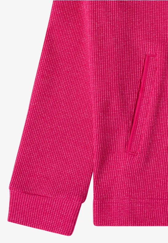 Jacke mit Kapuze und Streifenmuster beetroot pink