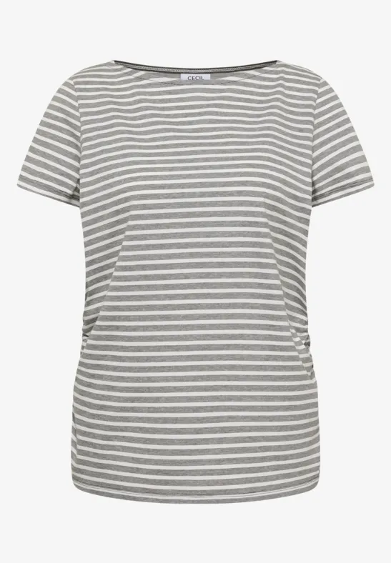 T-shirt à rayures khaki