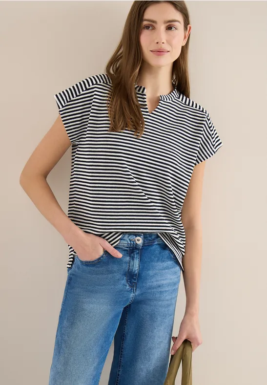 Gestreiftes Shirt universal blue