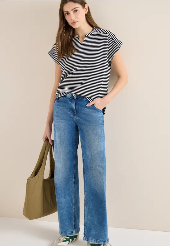 Gestreiftes Shirt universal blue