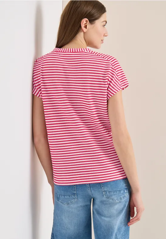 Koszula w paski beetroot pink